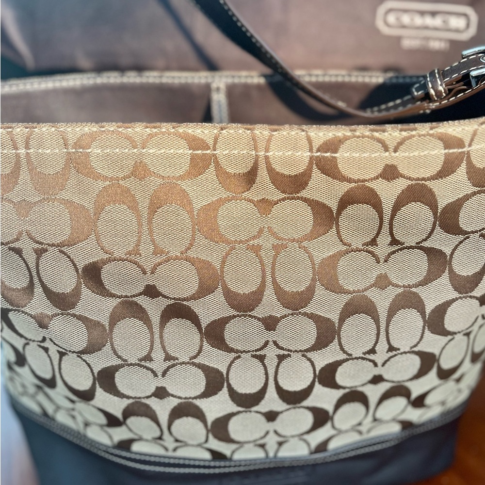 COACH Brown Hobo Bag with dust cover.
